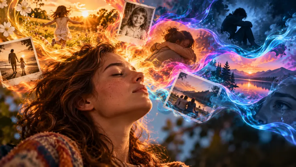 Recuerdos emocionales que aparecen como im&aacute;genes coloridas durante una experiencia psicod&eacute;lica