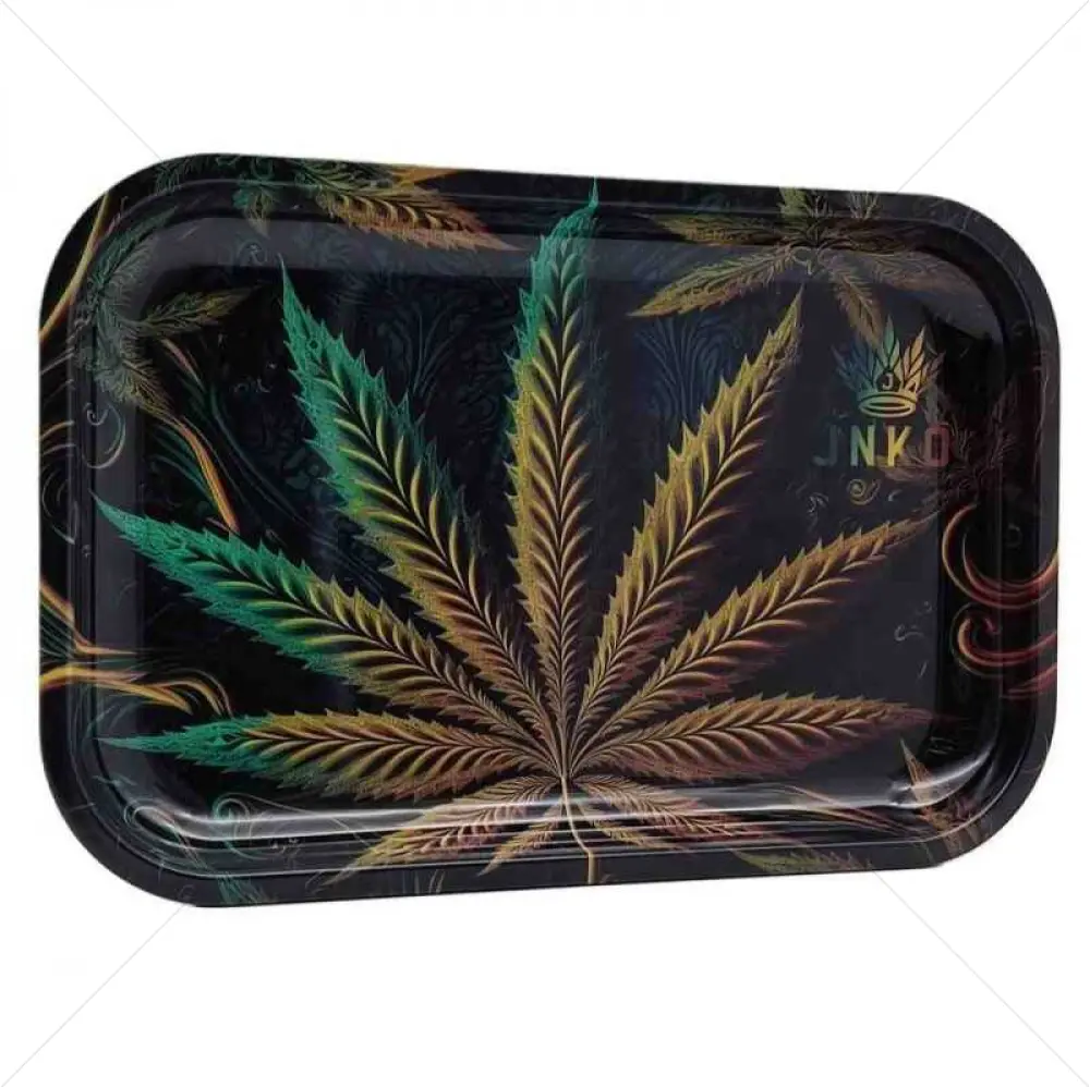 Bandeja de liar XXL | 29x19cm | Psychedelic Series | Design 6 | Cannabis Leaf 2