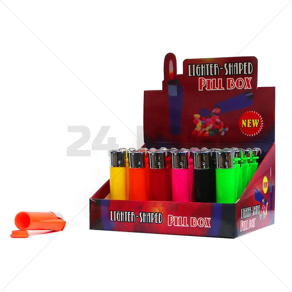 Lighter Shaped Plastic Stash - 1 Pcs