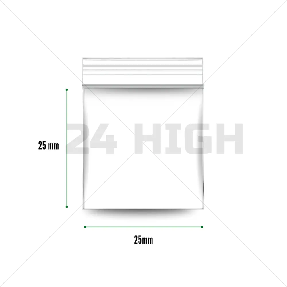 Bolsas zip-lock 25 x 25 mm – 1000 unidades