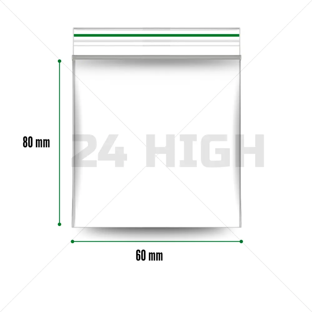 Bolsas zip-lock 60 x 80 mm - 1000 unidades