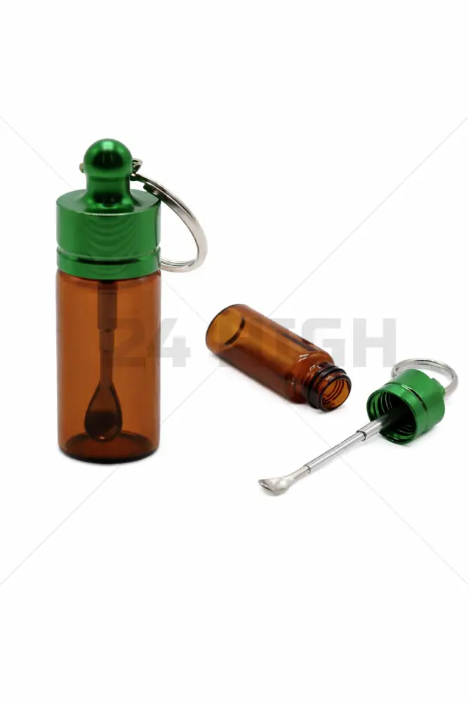Botella de cristal con cucharita