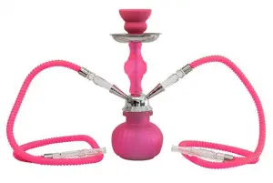 Sahbi Shisha Fluor Rosa 28 cm Dos mangueras
