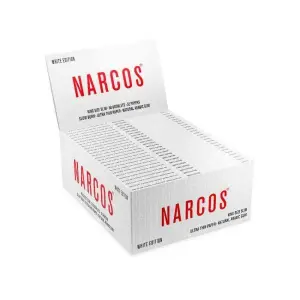 Narcos - Papel de Liar KS Slim Edición Blanca - Expositor 50 piezas