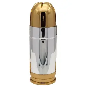 Encendedor Bullet - Llama de antorcha plateada y dorada