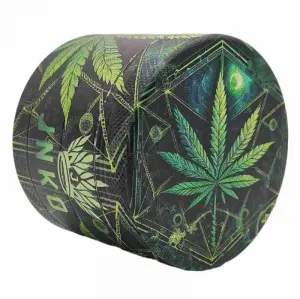 Grinder 4 Piezas XL | Aluminio | Psychedelic Series | Cannabis Leaf 1