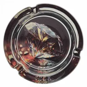 Cenicero Cristal Redondo | Luxury Art Series | Diamond
