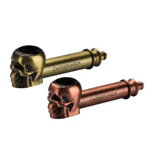 Champ High Metal Skull Pipa Oro / Bronce