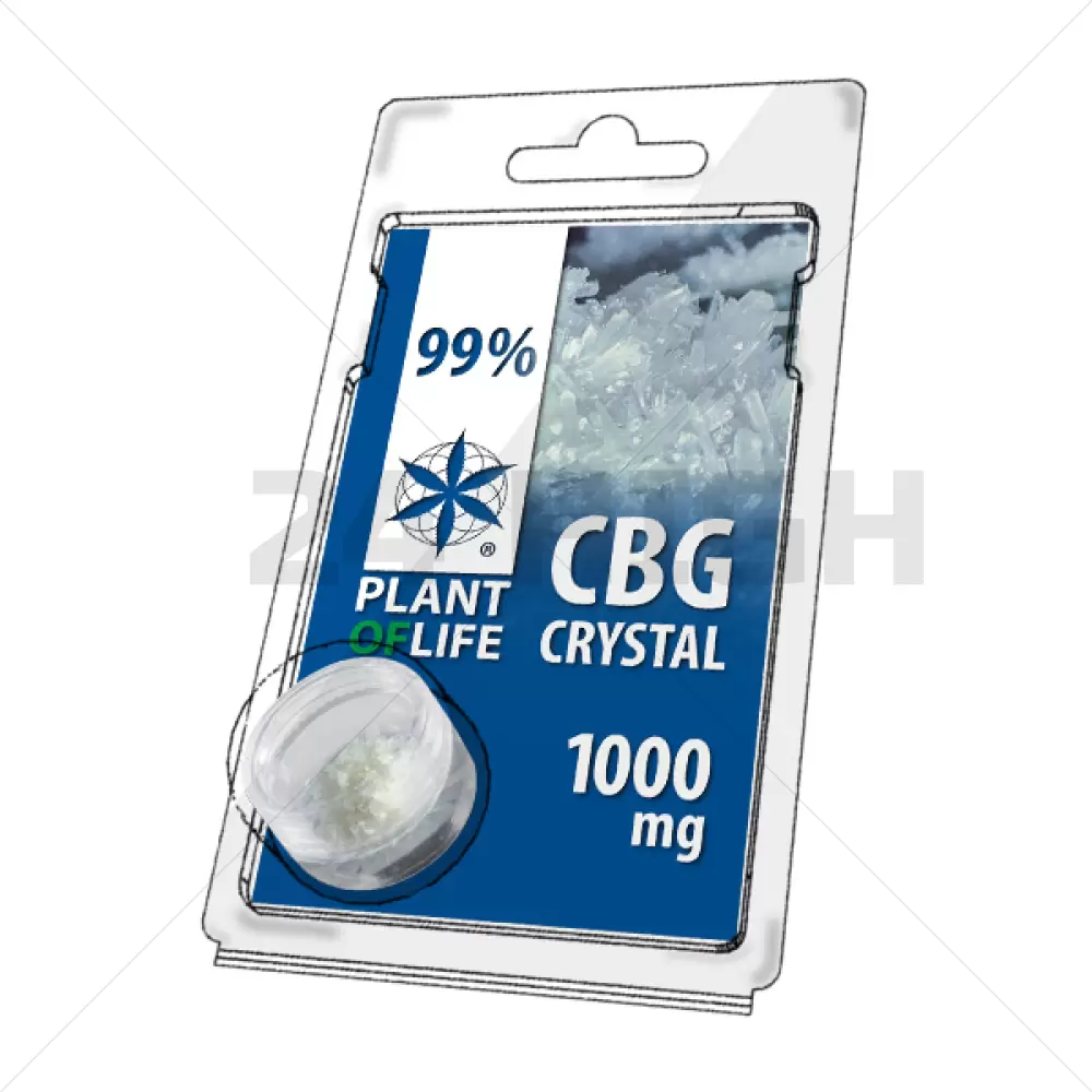 99% CBG CRYSTAL 1000 mg Plant Of Life