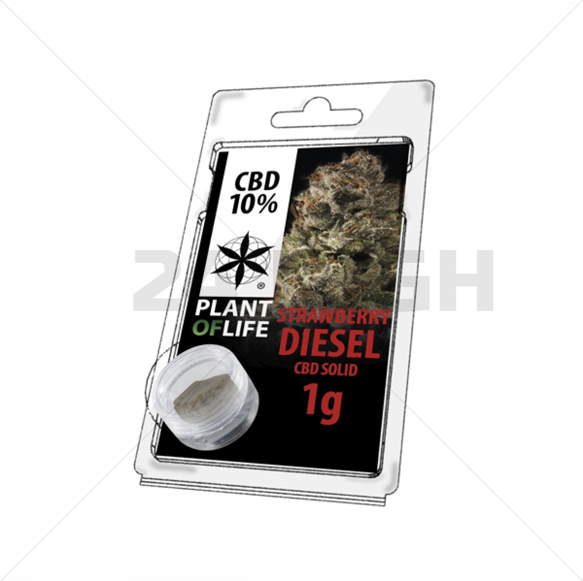 Solid 10% CBD Fresa Diesel Extracción 1G